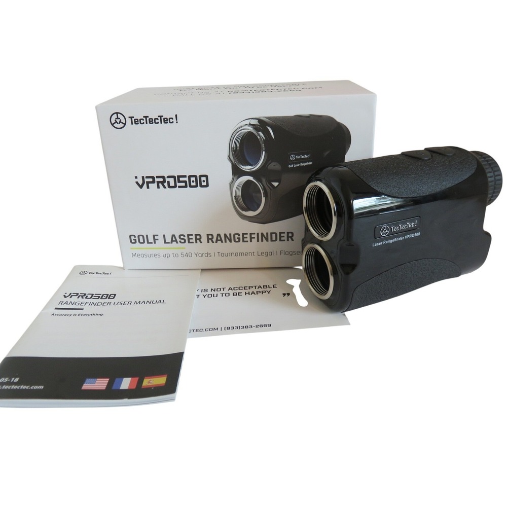 TecTecTec VPRO500 Golf Laser Rangefinder 540 Yards 6x Magnification Black
